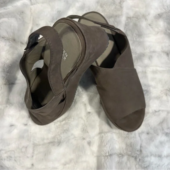 Eileen Fisher Dark gray Wedge Sandals women’s size 10 - Picture 6 of 10